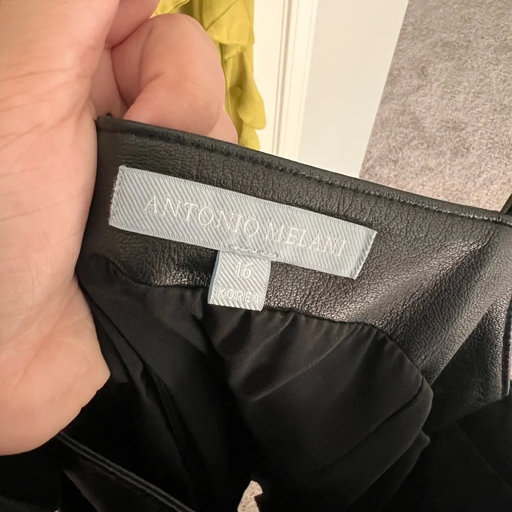 ANTONIO MELANI Black Leather Dress - Picture 3 of 3